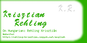 krisztian rehling business card